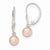 Sterling Silver 6-7mm Pink Freshwater CulturedPearl Leverback Earrings