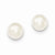 Sterling Silver 7-7.5mm White FW Cult. Button Pearl Stud Earrings