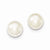 Sterling Silver 9-9.5m White Freshwater CulturedButton Pearl Stud Earrings