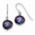 Sterling Silver Black 7.5-8mm Freshwater Cultured Pearl Dangle Earrings