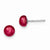 Sterling Silver 6.5-7mm FW Cult. Button Pearl Burgundy Earrings