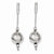 Sterling Silver Satin & Polished Dangle Post Earrings