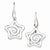 Sterling Silver Polished Star Dangle Post Earrings
