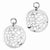 Sterling Silver Rhodium Plated Disc with Crystals Post Earrings