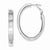 Sterling Silver Satin & Polished Omega Back Hoop Earrings