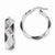 Sterling Silver Satin Polished Black Rhodium Flash Plated Hoop Earrings