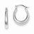 Sterling Silver Textured Hollow Hoop Earrings