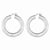 Sterling Silver Textured Hollow Hoop Earrings