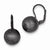 Sterling Silver Black Rhodium Satin Finish Leverback Earrings