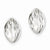 Sterling Silver Marquise Shape Diamond-cut Post Earrings