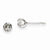 Sterling Silver Rhodium Plated Diamond-cut Post Earrings