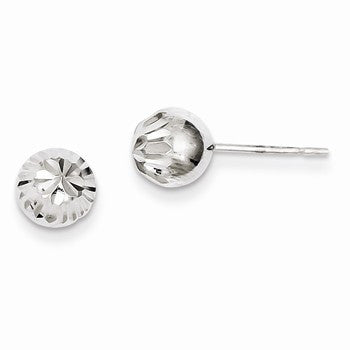 Sterling Silver Rhodium Plated Post Earrings