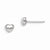 Sterling Silver Rhodium Plated 3-D Polished Heart Post Earrings