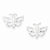 Sterling Silver CZ Butterfly Post Earrings