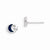 Sterling Silver Enamel Moon & Star Post Earrings