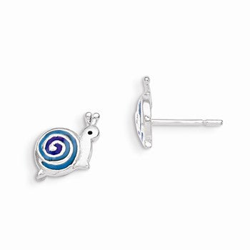 Sterling Silver Enameled Post Earrings