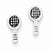 Sterling Silver Antique Tennis Racquet Post Earrings