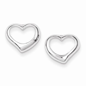 Sterling Silver Heart Post Earrings