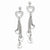 Sterling Silver Polished Hearts Dangle Post Earrings