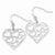 Sterling Silver Polished Heart Dangle Earrings