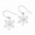 Sterling Silver Snowflake Shepherd Hook Dangle Earrings