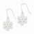 Sterling Silver Stellux Crystal Snowflake Shepherd Hook Earrings