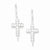 Sterling Silver CZ Cross Shepherd Hook Earrings