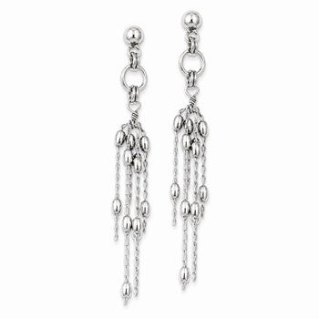 Sterling Silver Polished Dangle Post Earrings