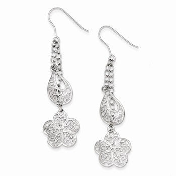 Sterling Silver Polished Dangle Earrings