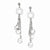 Sterling Silver Polished Flower Dangle Post Earrings