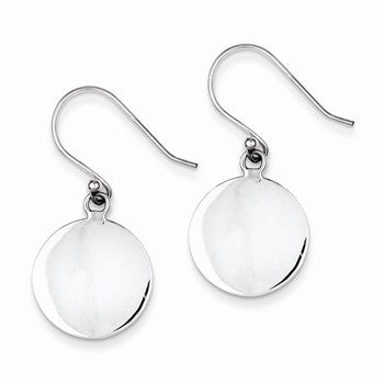 Sterling Silver Circle Dangle Earrings