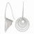 Sterling Silver Rhodium Plated Diamond-cut Circles Dangle Earrings