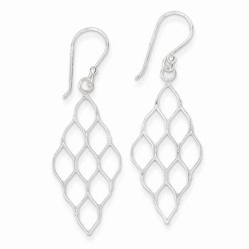 Sterling Silver Honeycomb Dangle Earrings