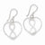 Sterling Silver Open Heart with Infinity Symbol Dangle Earrings