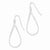 Sterling Silver Polished Teardrop Dangle Earrings