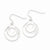 Sterling Silver Textured Circle Dangle Earrings