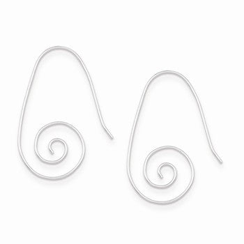 Sterling Silver Hook Swirl Earrings