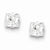 Sterling Silver CZ 6mm Square Post Earrings
