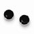 Sterling Silver Black CZ 5mm Round Post Earrings