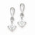 Sterling Silver Rhodium Plated CZ Dangle Earrings