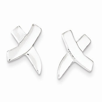 Sterling Silver X Earrings