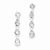 Sterling Silver Polished CZ Post Dangle Earrings