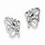 Sterling Silver Rhodium Plated CZ Butterfly Post Earrings