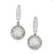 Sterling Silver Micro Pave Dangle 3-D Ball Post Earrings