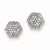 Sterling Silver CZ Pave Hexagon Post Earrings