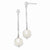 Sterling Silver 10mm Fresh Water Cultured Pearl Dangle Post Earrings