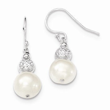 Sterling Silver Fresh Water Cultured Pearl/Bead Drop Earrings