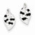 Sterling Silver Stellux Crystal Animal Print Leaf Shaped Post Earrings