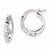 Sterling Silver Stellux Crystal Twisted Hoop Earrings