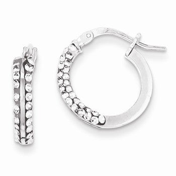 Sterling Silver Stellux Crystal Hoop Earrings